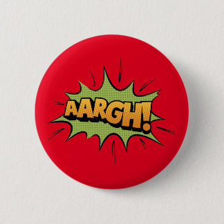 Comic-Buch-solider Effekt - aargh! Pop-Kunst Button