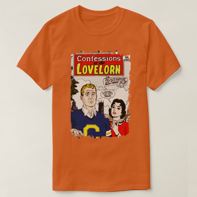 Comic-Buchcover Retro Heartgebrochen Vintag Li T-Shirt (Design vorne)