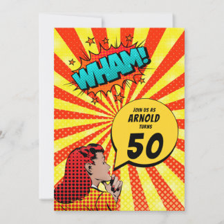 Comic buchen Halbpension Geburtstag Einladung