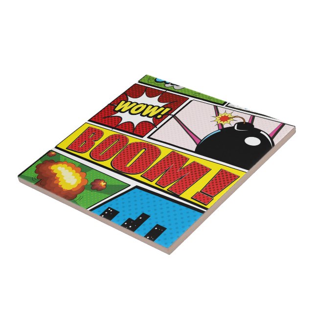 Comic Buchen Sie Cartoon Schriftart! Fliese (Seite)