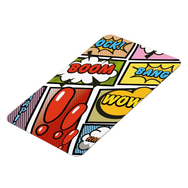 Comic Buchen Sie Cartoon Schriftart! Magnet (Linke Seite)