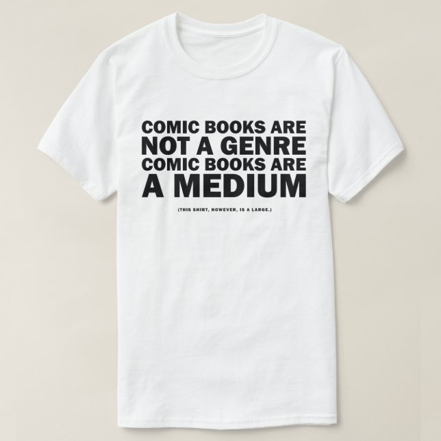 Comic-Bücher sind kein Genre T-Shirt (Design vorne)
