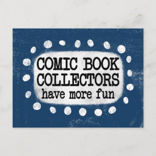 Comic-Buchsammler haben mehr Spaß Postkarte