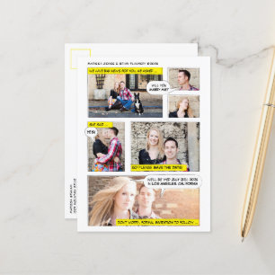 Comic Buchstil Save the Date Ankündigungspostkarte