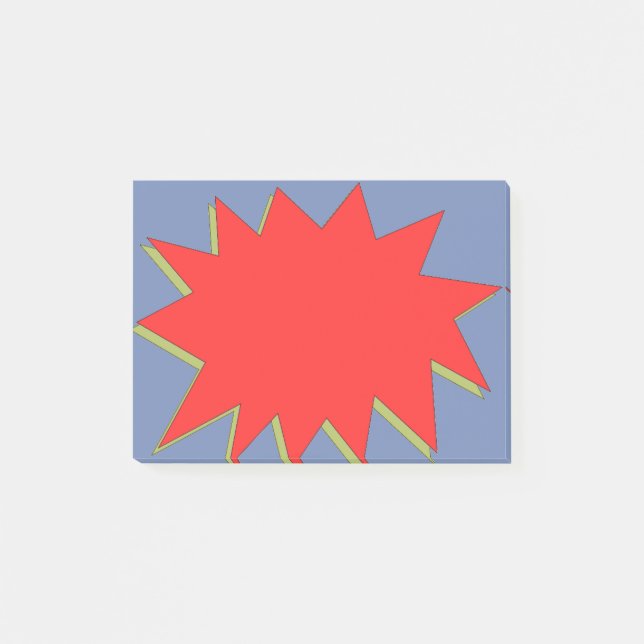 Comic-BuchSuperhero Zap Post-it Klebezettel (Vorderseite)