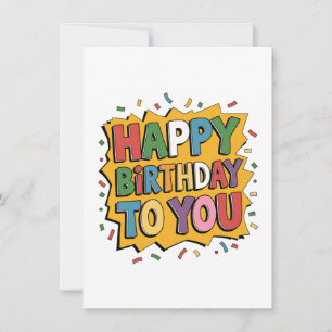 Comic Burst Alles Gute zum Geburtstag Einladung