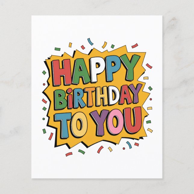 Comic Burst Alles Gute zum Geburtstag Flyer (Vorne)