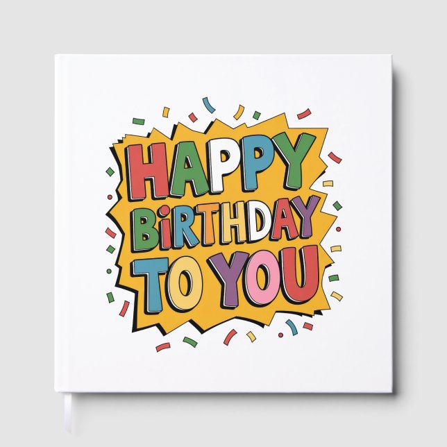 Comic Burst Alles Gute zum Geburtstag Gästebuch (Vorderseite)