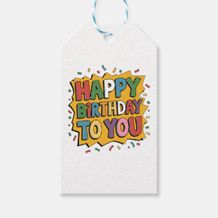 Comic Burst Alles Gute zum Geburtstag Geschenkanhänger