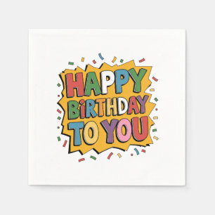 Comic Burst Alles Gute zum Geburtstag Serviette