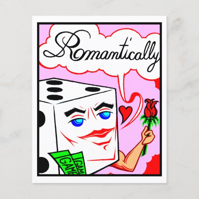 Comic Card #2084 Lucky Dice Art Print (Vorderseite)