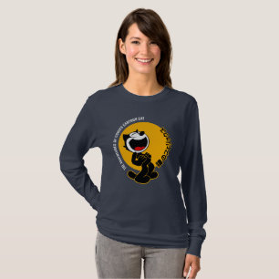 Comic Cartoon Cat Langschläfchen für Frauen T-Shirt