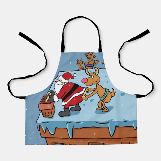 Comic cartoon Santa Claus christmas Schürze (Vorderseite)