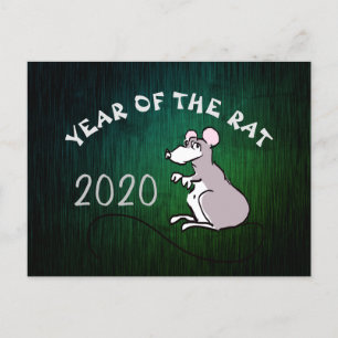 Comic Chinesischer Rat Neujahr 2020 Grußkarte Einladungspostkarte