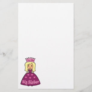 Comic-Clip-Art-Süße-große-Schwester-Prinzessin-Her Briefpapier