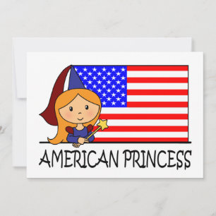 Comic-Clip-Art Süße Prinzessin Mädchen Geburtstags Einladung
