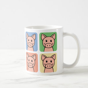 Comic-Clipart Lachendes Ferkel Schwein Schweine! Kaffeetasse