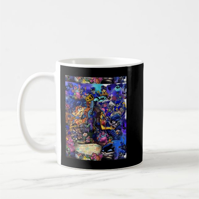 Comic Collage Sly Cooper Graphic Kaffeetasse (Links)