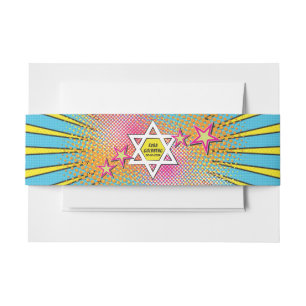 Comic Comic Buch Bar Mitzvah Star von David Einladungsbanderole