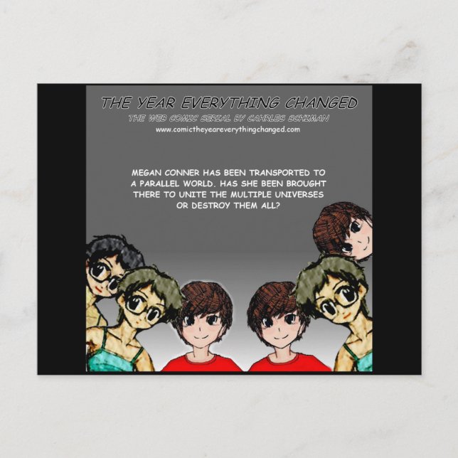 Comic: Das Jahr alles veränderte sich Postkarte (Vorderseite)
