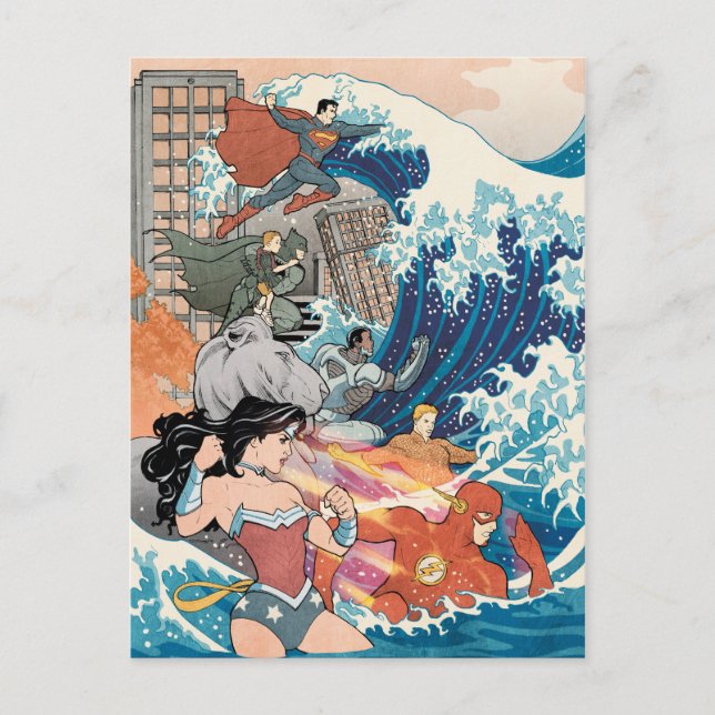 Comic der Gerechtigkeitsliga #15 Variante Postkarte (Vorderseite)