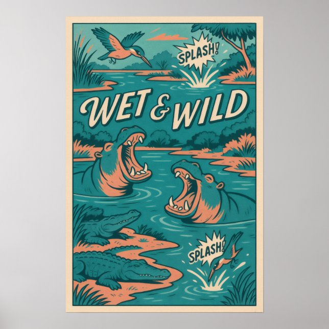 Comic der Wet & Wilden Fluss-Kreaturen Poster (Vorne)