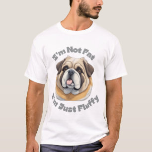 Comic Dog T - Shirt - ich bin nicht fett, ich bin 