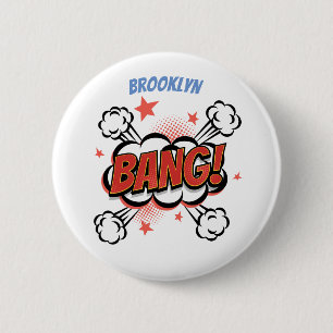 Comic Explosion kallisolierte Typografie Button