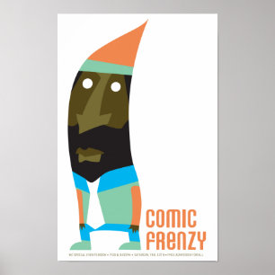 Comic Frenzy Gnome Poster