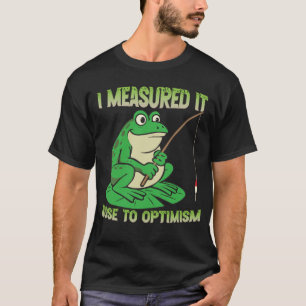 Comic-Frosch beim Angeln Maß nahm es Nose zu Optim T-Shirt