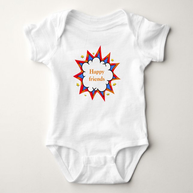comic funny cartoon baby strampler (Vorderseite)