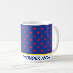 Comic Funny Superhero Stars WONDER MAMA Spaß Kaffeetasse