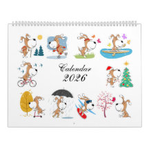 Comic Funny Süßer Welpen-Hundeliebhaber-Kalender 2