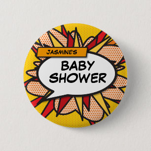 Comic für Babydusche Button