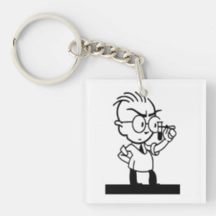 Comic für Vintage Cartoon-Chemie Schlüsselanhänger