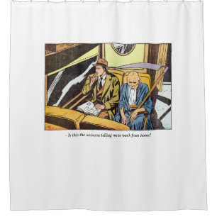 Comic für Vintage Horror mit dem Sensenmann Duschvorhang