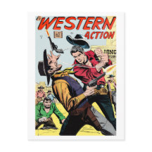Comic für Vintage Western-Aktion