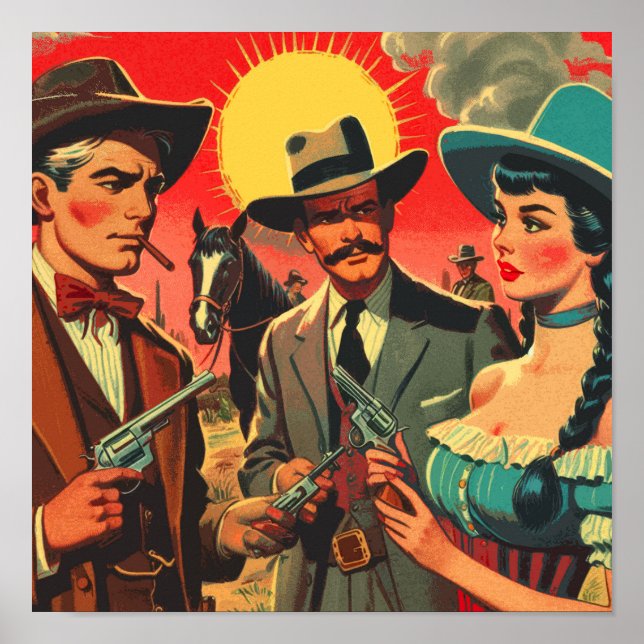 Comic für Vintage Western Poster (Vorne)