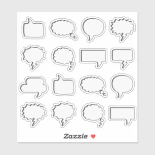 Comic Gedanken Comic Sprechblase Zitat Leer Aufkleber