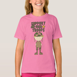 Comic Girl Camouflage Soldat Junge T - Shirt