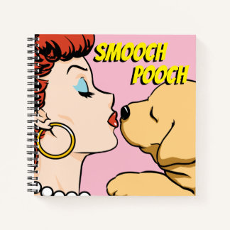 Comic Girl with Puppy-Notebook - Custom Notizbuch