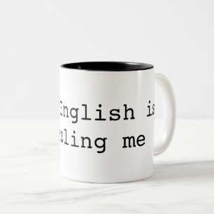Comic Grammar Zweifarbige Tasse