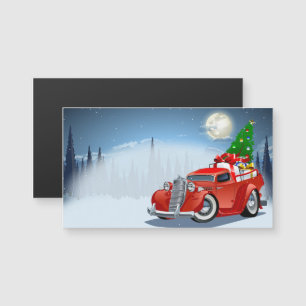 Comic-Gruß-Weihnachtskarte Magnetkarte