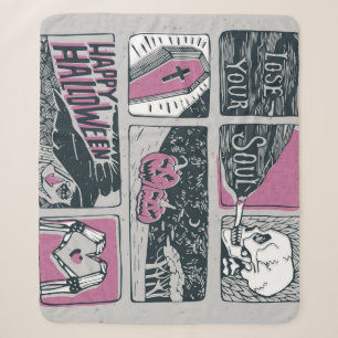 Comic Halloween: Spaß-Illustration Sherpadecke