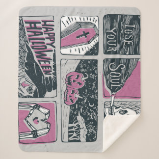 Comic Halloween: Spaß-Illustration Sherpadecke