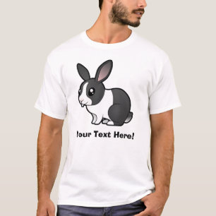 Comic-Hase (hochstehendes Ohr, glattes Haar) T-Shirt