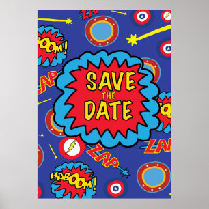 Comic Helden Datum speichern Poster