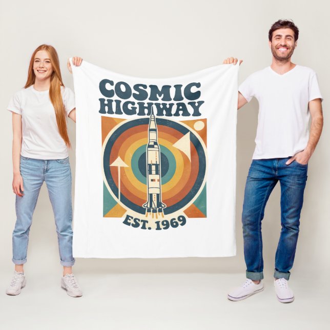 Comic Highway – Fun Pop Art für Comic-Fans Fleecedecke (Beispiel)