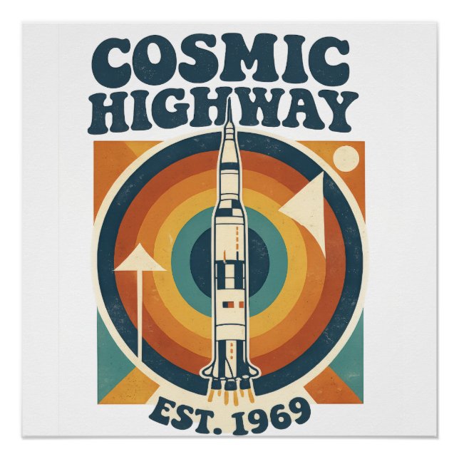 Comic Highway – Lustige Pop Art für Comic-Fans Poster (Vorderseite)