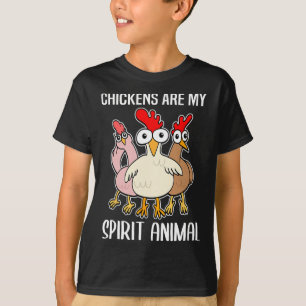 Comic-Huhn-Halter Hühner Spirit-Tier  T-Shirt